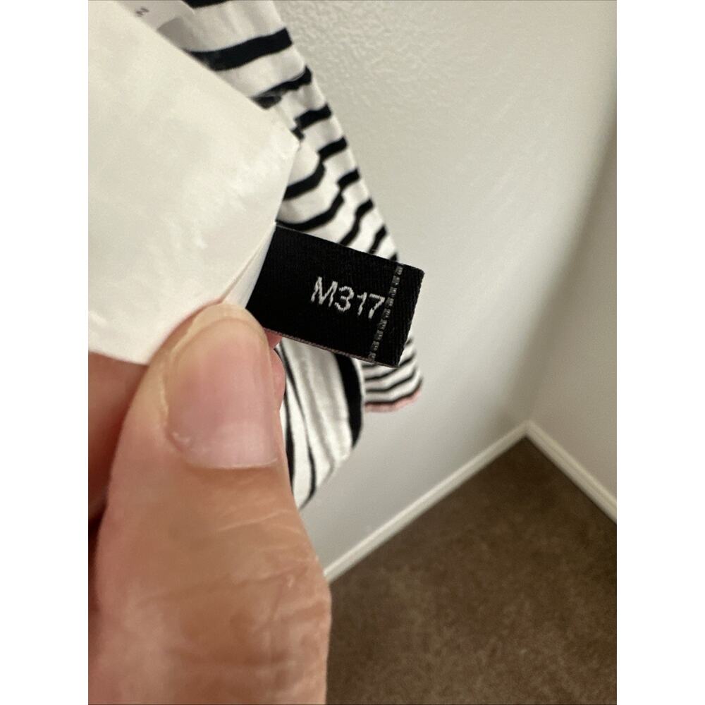 Kate Spade Broome Street Black And White Striped Embroidered Mini Dress Size S - Picture 11 of 13